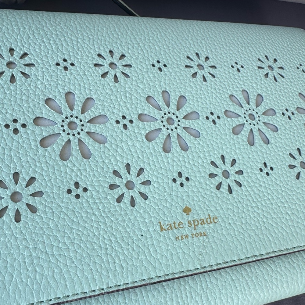 Kate Spade Turquoise Valencia Daisy Crossbody Bag - Picture 3 of 14
